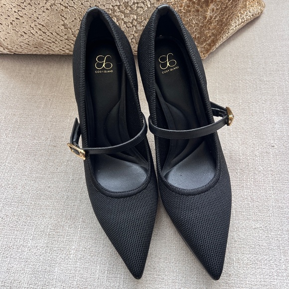 Cozy island is Pointed Toe Heeled Platform Pumps - Picture 2 of 6